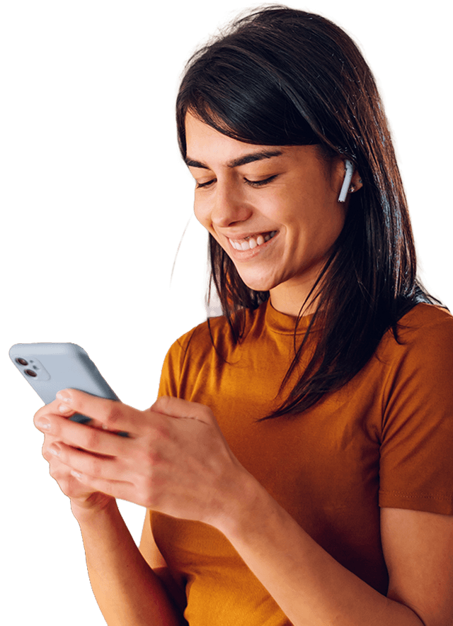 Woman using a phone